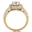 Round Diamond Cushion Halo Engagement Ring in Yellow Gold (MVS0098-Y)
