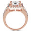 Princess Diamond Cushion Halo Engagement Ring in Rose Gold (MVS0099-R)