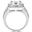 Princess Diamond Cushion Halo Engagement Ring in White Gold (MVS0099-W)