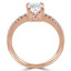 Princess Diamond Solitaire with Accents Engagement Ring in Rose Gold (MVS0102-R)