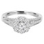 Round Diamond Round Halo Engagement Ring in White Gold (MVS0104-W)