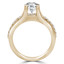 Round Diamond Two-Row Solitaire with Accents Engagement Ring in Yellow Gold (MVS0105-Y)