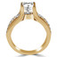 Princess Diamond Two-Row Solitaire with Accents Engagement Ring in Yellow Gold (MVS0106-Y)