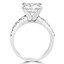 Princess Diamond Solitaire with Accents Engagement Ring in White Gold (MVS0120-W)