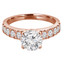 Round Diamond Solitaire with Accents Engagement Ring in Rose Gold (MVS0122-R)