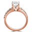 Round Diamond Solitaire with Accents Engagement Ring in Rose Gold (MVS0122-R)