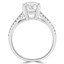 Princess Diamond Split-Shank Solitaire with Accents Engagement Ring in White Gold (MVS0123-W)