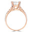 Princess Diamond Two-Row Solitaire with Accents Engagement Ring in Rose Gold (MVS0124-R)