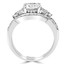 Round Diamond Solitaire with Accents Engagement Ring and Wedding Band Set Ring in White Gold (MVS0126-W)