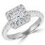 Princess Diamond Halo Engagement Ring in White Gold (MVS0129-W)