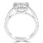 Princess Diamond Halo Engagement Ring in White Gold (MVS0129-W)