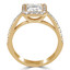 Princess Diamond Halo Engagement Ring in Yellow Gold (MVS0129-Y)