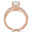 Princess Diamond Solitaire with Accents Engagement Ring in Rose Gold (MVS0130-R)