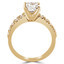 Princess Diamond Solitaire with Accents Engagement Ring in Yellow Gold (MVS0130-Y)