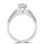 Round Diamond Solitaire with Accents Engagement Ring in White Gold (MVS0132-W)