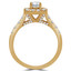 Round Diamond Cushion Halo Engagement Ring in Yellow Gold (MVS0135-Y)