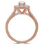 Round Diamond Round Halo Engagement Ring in Rose Gold (MVS0137-R)