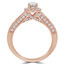 Round Diamond Round Halo Engagement Ring in Rose Gold (MVS0138-R)