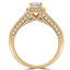 Princess Diamond Square Halo Engagement Ring in Yellow Gold (MVS0139-Y)