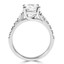 Round Diamond Solitaire with Accents Engagement Ring in White Gold (MVS0142-W)