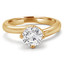 Round Diamond Bypass Solitaire Engagement Ring in Yellow Gold (MVS0145-Y)