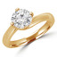 Round Diamond Bypass Solitaire Engagement Ring in Yellow Gold (MVS0145-Y)