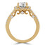 Round Diamond Cushion Halo Engagement Ring in Yellow Gold (MVS0148-Y)