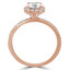 Round Diamond Cushion Halo Engagement Ring in Rose Gold (MVS0150-R)