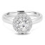 Round Diamond Round Halo Engagement Ring in White Gold (MVS0152-W)