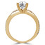Round Diamond Twisted Solitaire with Accents Engagement Ring in Yellow Gold (MVS0154-Y)