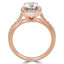 Round Diamond Cushion Halo Engagement Ring in Rose Gold (MVS0155-R)