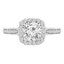 Round Diamond Cushion Halo Engagement Ring in White Gold (MVS0157-W)