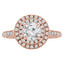 Round Diamond Double Round Halo Engagement Ring in Rose Gold (MVS0160-R)