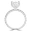 Princess Diamond Solitaire with Accents Engagement Ring in White Gold (MVS0162-W)