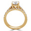 Round Diamond Solitaire with Accents Engagement Ring and Wedding Band Set Ring in Yellow Gold (MVS0163-Y)