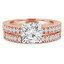 Round Diamond Solitaire with Accents Engagement Ring and Wedding Band Set Ring in Rose Gold (MVS0164-R)