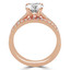 Round Diamond Solitaire with Accents Engagement Ring and Wedding Band Set Ring in Rose Gold (MVS0166-R)