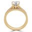 Round Diamond Solitaire with Accents Engagement Ring and Wedding Band Set Ring in Yellow Gold (MVS0166-Y)