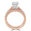 Round Diamond Solitaire with Accents Engagement Ring and Wedding Band Set Ring in Rose Gold (MVS0168-R)