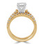 Round Diamond Solitaire with Accents Engagement Ring and Wedding Band Set Ring in Yellow Gold (MVS0168-Y)