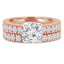 Round Diamond Solitaire with Accents Engagement Ring and Wedding Band Set Ring in Rose Gold (MVS0170-R)