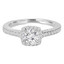 Round Diamond Cushion Halo Engagement Ring in White Gold (MVS0172-W)