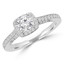 Round Diamond Cushion Halo Engagement Ring in White Gold (MVS0172-W)