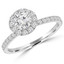 Round Diamond Round Halo Engagement Ring in White Gold (MVS0173-W)