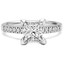 Princess Diamond Solitaire with Accents Engagement Ring in White Gold (MVS0174-W)
