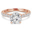 Round Diamond Solitaire with Accents Engagement Ring in Rose Gold (MVS0176-R)