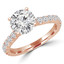 Round Diamond Solitaire with Accents Engagement Ring in Rose Gold (MVS0176-R)