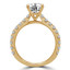 Round Diamond Solitaire with Accents Engagement Ring in Yellow Gold (MVS0176-Y)