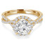 Round Diamond Infinity Round Halo Engagement Ring in Yellow Gold (MVS0177-Y)
