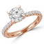 Round Diamond Solitaire with Accents Engagement Ring in Rose Gold (MVS0179-R)